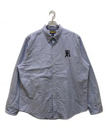 Rugby Ralph Lauren（ラグビーラルフローレン）の古着「ロゴ刺繍オックスフォードシャツ」｜ブルー