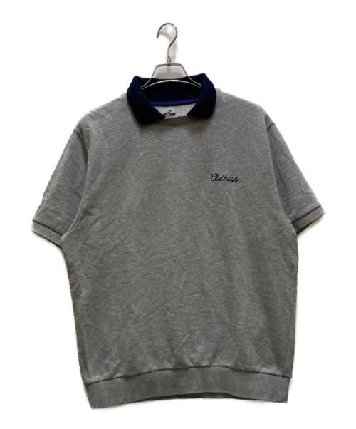 CLUB HAUS（クラブハウス）CLUB HAUS (クラブハウス) 半袖襟付きスウェット グレー サイズ:XLの古着・服飾アイテム