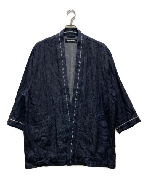 NEIGHBORHOOD（ネイバーフッド）NEIGHBORHOOD (ネイバーフッド) 刺繍デザイン デニムガウンシャツ インディゴ サイズ:4の古着・服飾アイテム