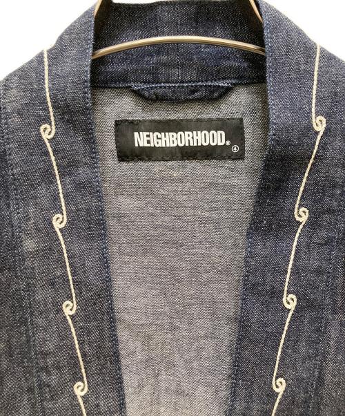 NEIGHBORHOOD（ネイバーフッド）NEIGHBORHOOD (ネイバーフッド) 刺繍デザイン デニムガウンシャツ インディゴ サイズ:4の古着・服飾アイテム
