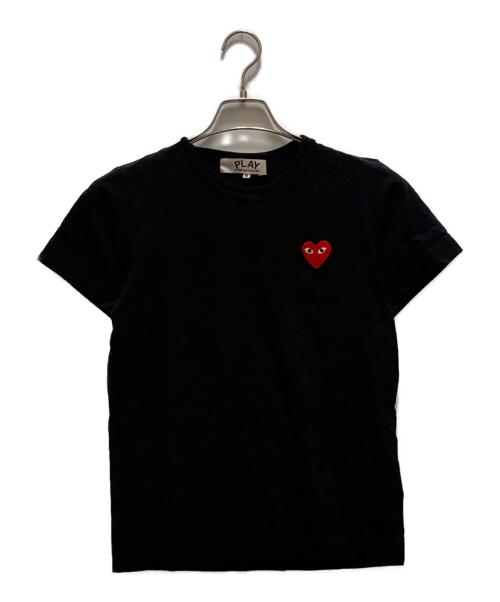 PLAY COMME des GARCONS（プレイコムデギャルソン）PLAY COMME des GARCONS (プレイコムデギャルソン) ハート刺繍Tシャツ ブラック サイズ:Mの古着・服飾アイテム
