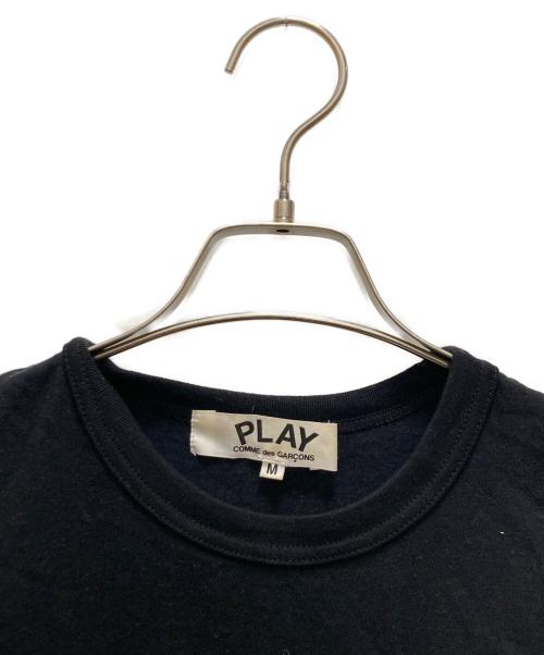 PLAY COMME des GARCONS（プレイコムデギャルソン）PLAY COMME des GARCONS (プレイコムデギャルソン) ハート刺繍Tシャツ ブラック サイズ:Mの古着・服飾アイテム