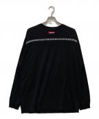 SUPREMEシュプリーム）の古着「INTARASIA STRIPE L/S TOP」｜ブラック