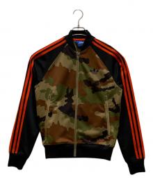 adidas Originals（アディダスオリジナル）の古着「迷彩トラックジャケット」｜グリーン