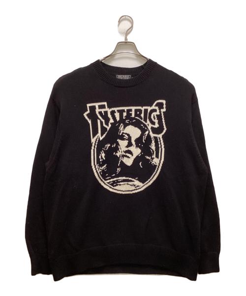 Hysteric Glamour（ヒステリックグラマー）Hysteric Glamour (ヒステリックグラマー) ENDLESS ROCK編込 セーター ブラック サイズ:XLの古着・服飾アイテム