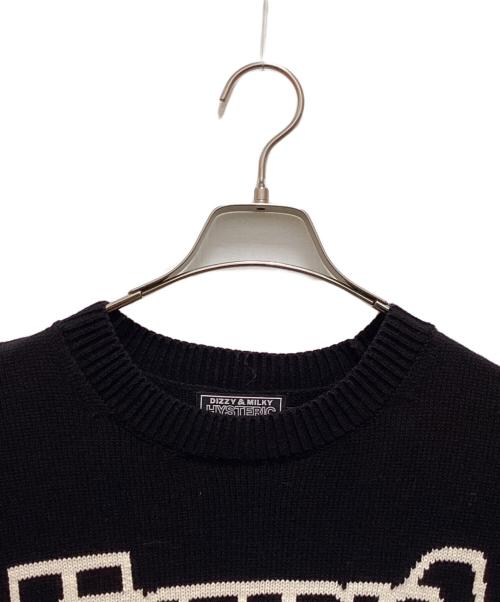 Hysteric Glamour（ヒステリックグラマー）Hysteric Glamour (ヒステリックグラマー) ENDLESS ROCK編込 セーター ブラック サイズ:XLの古着・服飾アイテム