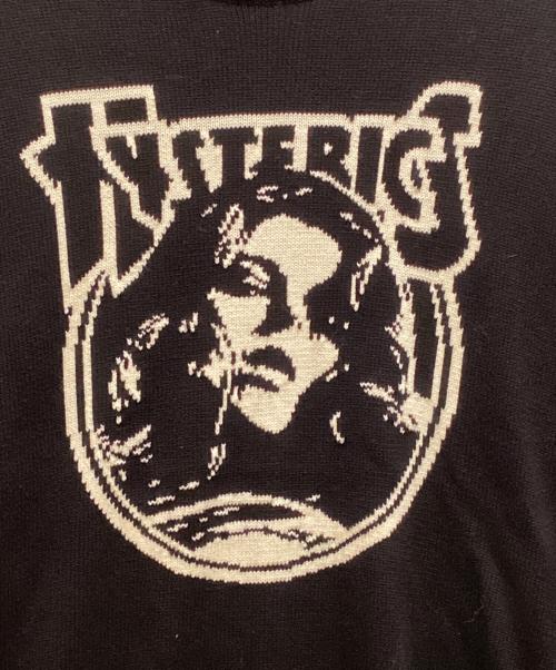 Hysteric Glamour（ヒステリックグラマー）Hysteric Glamour (ヒステリックグラマー) ENDLESS ROCK編込 セーター ブラック サイズ:XLの古着・服飾アイテム