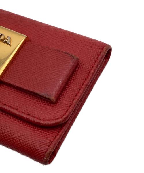 PRADA（プラダ）PRADA (プラダ) サフィアーノ6連キーケース レッドの古着・服飾アイテム