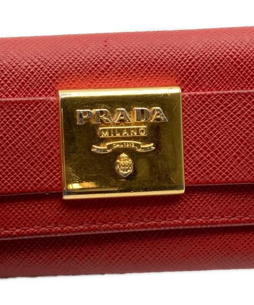 PRADA（プラダ）PRADA (プラダ) サフィアーノ6連キーケース レッドの古着・服飾アイテム