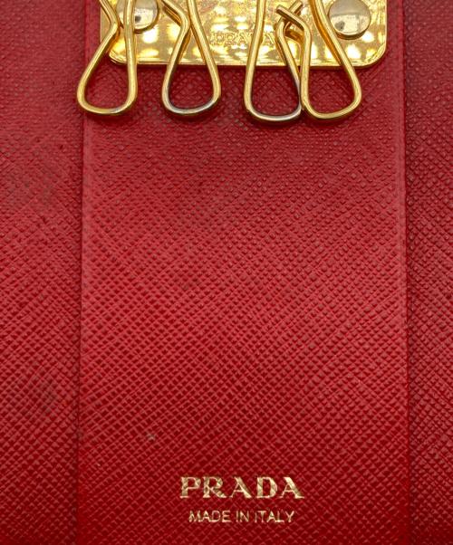 PRADA（プラダ）PRADA (プラダ) サフィアーノ6連キーケース レッドの古着・服飾アイテム