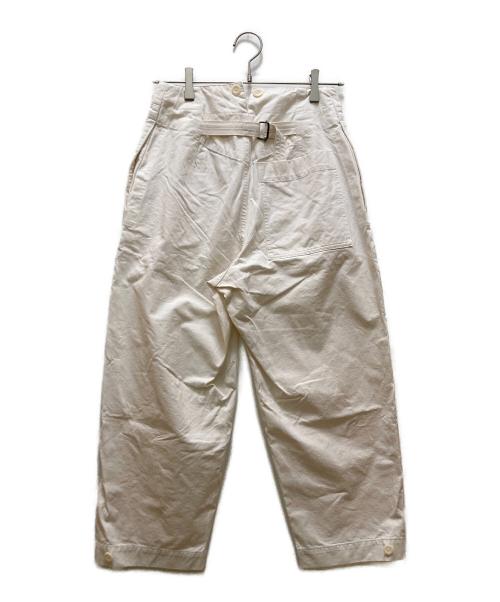MHL（マーガレットハウエル）MHL (エムエイチエル) WASHED COMPACT COTTON TROUSERS アイボリー サイズ:1の古着・服飾アイテム