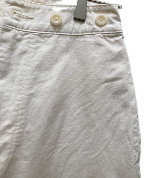 MHL（マーガレットハウエル）MHL (エムエイチエル) WASHED COMPACT COTTON TROUSERS アイボリー サイズ:1の古着・服飾アイテム