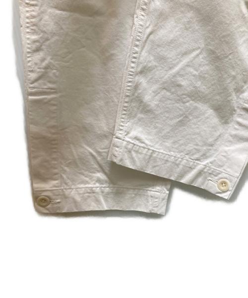 MHL（マーガレットハウエル）MHL (エムエイチエル) WASHED COMPACT COTTON TROUSERS アイボリー サイズ:1の古着・服飾アイテム