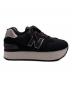 中古・古着 NEW BALANCE (ニューバランス) ローカットスニーカー ブラック サイズ:24.5：8000円