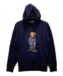 POLO RALPH LAUREN（ポロ・ラルフローレン）の古着「ポロベアプルオーバーパーカー」｜ネイビー