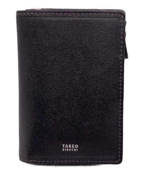 TAKEO KIKUCHI（タケオキクチ）TAKEO KIKUCHI (タケオキクチ) マックス セミ長財布（カード段10） ブラックの古着・服飾アイテム