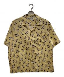 ZARA×DISNEY×Harry Lambert（ザラ×ディズニー×ハリー・ランバート）の古着「コラボオープンカラーシャツ」｜イエロー