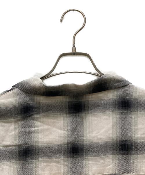 SHIPS（シップス）SHIPS (シップス) オンブレチェックオープンカラーシャツ ベージュ×ブラック サイズ:Lの古着・服飾アイテム