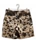 ZARA (ザラ) アニマル柄バミューダパンツ ベージュ×ブラウン サイズ:42：5000円