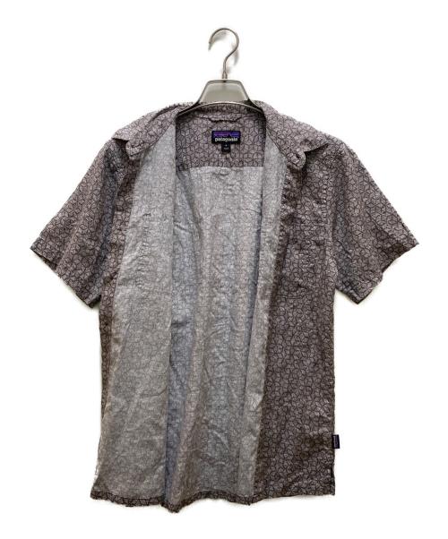 Patagonia（パタゴニア）Patagonia (パタゴニア) ヘンプ混 総柄バックステップシャツ グリーン×ホワイト サイズ:Sの古着・服飾アイテム