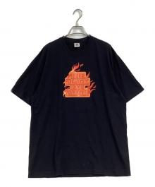 THE BLACK EYE PATCH（ブラックアイパッチ）の古着「ファイヤーセンターロゴTシャツ」｜ブラック