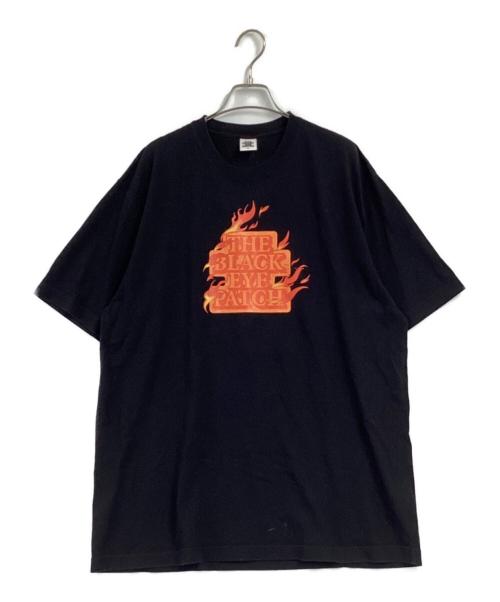 THE BLACK EYE PATCH（ブラックアイパッチ）THE BLACK EYE PATCH (ブラックアイパッチ) ファイヤーセンターロゴTシャツ ブラック サイズ:XLの古着・服飾アイテム