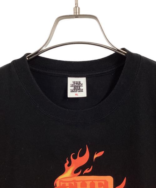 THE BLACK EYE PATCH（ブラックアイパッチ）THE BLACK EYE PATCH (ブラックアイパッチ) ファイヤーセンターロゴTシャツ ブラック サイズ:XLの古着・服飾アイテム