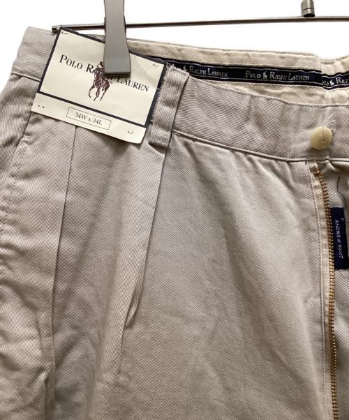 POLO RALPH LAUREN（ポロ・ラルフローレン）POLO RALPH LAUREN (ポロ・ラルフローレン) アンドリュー 2タックチノパンツ ベージュ サイズ:W34×L34の古着・服飾アイテム