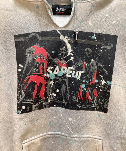 SAPEur（サプール）SAPEur (サプール) BIG3 ヴィンテージ加工パーカー グレー サイズ:XLの古着・服飾アイテム