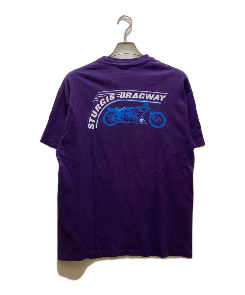 Hanes（ヘインズ）Hanes (ヘインズ) 90sヴィンテージプリントTシャツ パープル サイズ:Lの古着・服飾アイテム