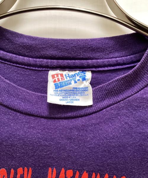 Hanes（ヘインズ）Hanes (ヘインズ) 90sヴィンテージプリントTシャツ パープル サイズ:Lの古着・服飾アイテム