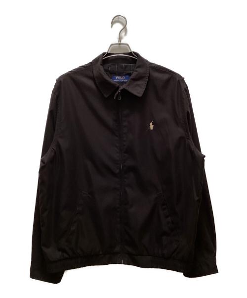 POLO RALPH LAUREN（ポロ・ラルフローレン）POLO RALPH LAUREN (ポロ・ラルフローレン) 裏地チェックロゴ刺繍スイングトップ ブラック サイズ:Lの古着・服飾アイテム