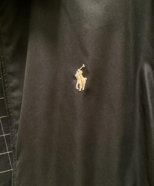 POLO RALPH LAUREN（ポロ・ラルフローレン）POLO RALPH LAUREN (ポロ・ラルフローレン) 裏地チェックロゴ刺繍スイングトップ ブラック サイズ:Lの古着・服飾アイテム