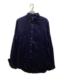 POLO RALPH LAUREN（ポロ・ラルフローレン）の古着「ボタンダウンリネンシャツ」｜ブルー