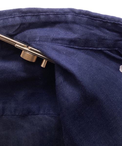POLO RALPH LAUREN（ポロ・ラルフローレン）POLO RALPH LAUREN (ポロ・ラルフローレン) ボタンダウンリネンシャツ ブルー サイズ:Lの古着・服飾アイテム