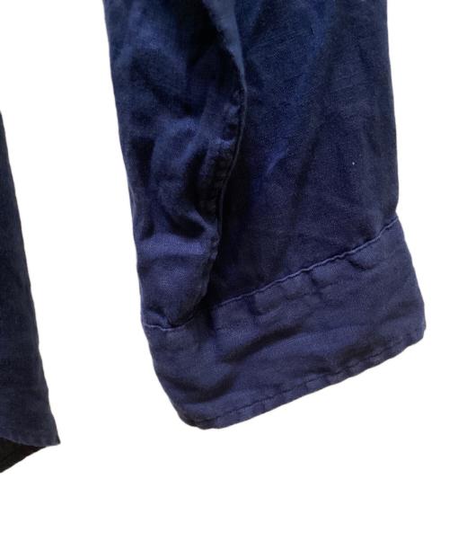 POLO RALPH LAUREN（ポロ・ラルフローレン）POLO RALPH LAUREN (ポロ・ラルフローレン) ボタンダウンリネンシャツ ブルー サイズ:Lの古着・服飾アイテム