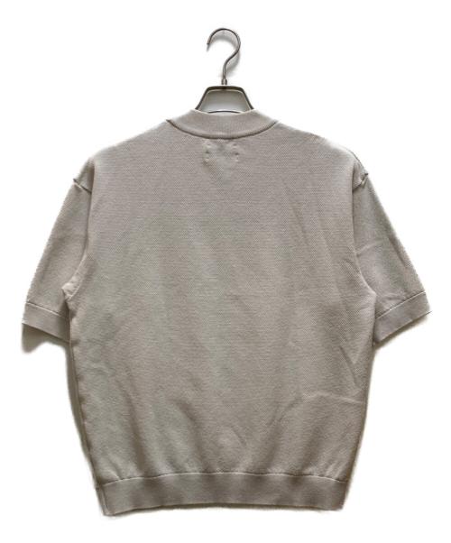 GOOVI（グービ）GOOVI (グービ) 半袖ウォッシャブルニット ベージュ サイズ:3の古着・服飾アイテム