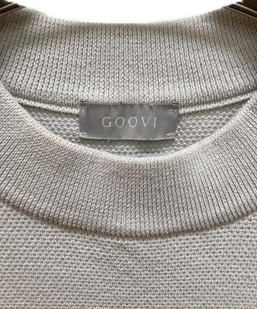 GOOVI（グービ）GOOVI (グービ) 半袖ウォッシャブルニット ベージュ サイズ:3の古着・服飾アイテム