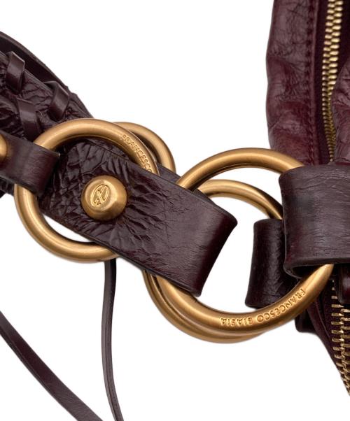 Francesco Biasia（フランシスコ ビアジア）Francesco Biasia (フランシスコ ビアジア) レザートートバッグ ボルドーの古着・服飾アイテム