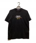 KITH×DISNEYキス×ディズニー）の古着「コラボ ミッキーアンドフレンズファミリー プリントTシャツ」｜ブラック
