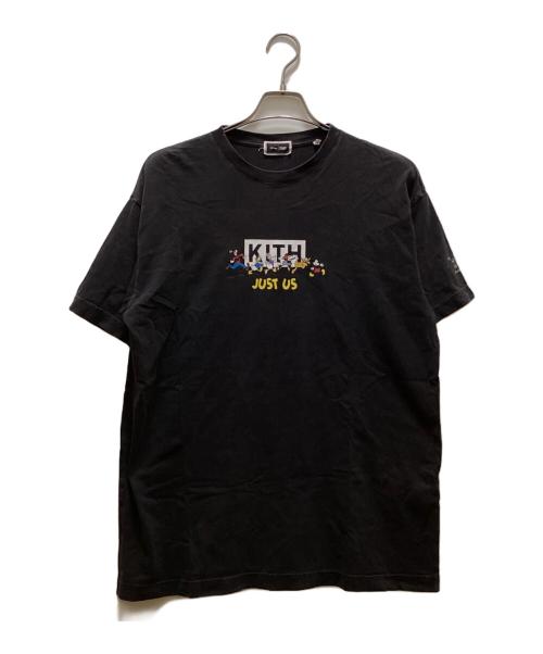 KITH（キス）KITH (キス) Disney (ディズニー) コラボ ミッキーアンドフレンズファミリー プリントTシャツ ブラック サイズ:Mの古着・服飾アイテム