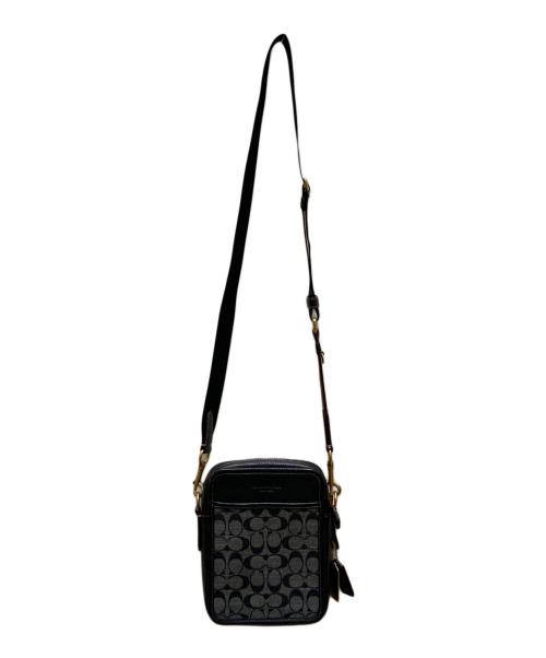 COACH（コーチ）COACH (コーチ) サリバン クロスボディ・シグネチャー シャンブレー ネイビーの古着・服飾アイテム
