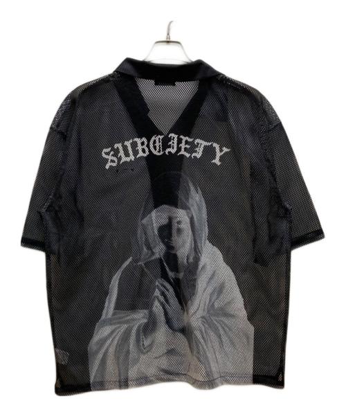 SUBCIETY（サブサエティ）SUBCIETY (サブサエティ) ヘキサゴナル メッシュシャツ ブラック サイズ:XLの古着・服飾アイテム