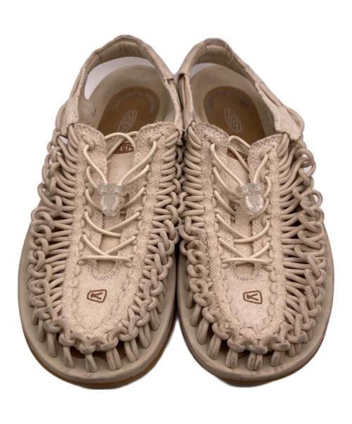KEEN（キーン）KEEN (キーン) ユニーク キャンバスサンダル ベージュ サイズ:27.5の古着・服飾アイテム