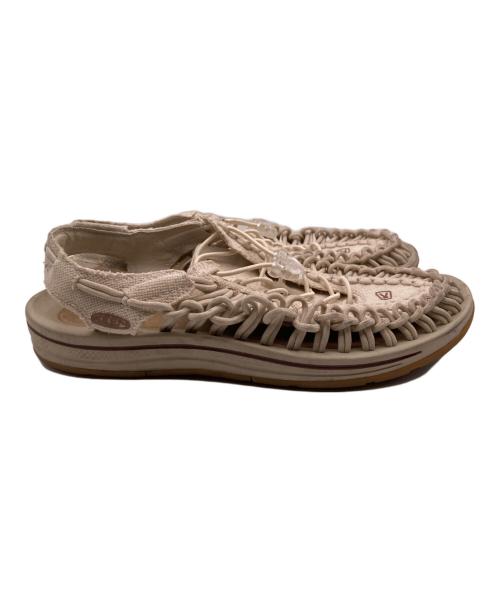 KEEN（キーン）KEEN (キーン) ユニーク キャンバスサンダル ベージュ サイズ:27.5の古着・服飾アイテム