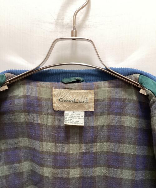 Great Land（グレートランド）Great Land (グレートランド) オールド襟コーズカバーオール グリーン サイズ:XLの古着・服飾アイテム