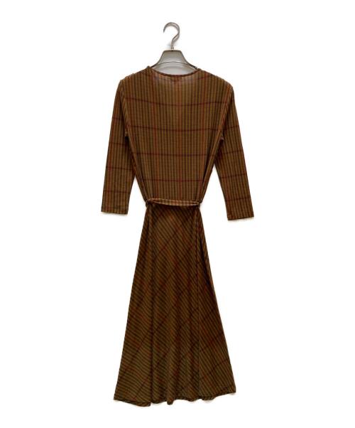 MaxMara（マックスマーラ）MaxMara (マックスマーラ) カシュクールワンピース ブラウン サイズ:38の古着・服飾アイテム