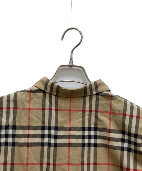 Burberry's（バーバリーズ）Burberry's (バーバリーズ) ノバチェック半袖ウールシャツ ベージュ サイズ:17BRの古着・服飾アイテム