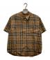 Burberry's（バーバリーズ）の古着「ノバチェック半袖ウールシャツ」｜ベージュ
