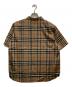 Burberry's (バーバリーズ) ノバチェック半袖ウールシャツ ベージュ サイズ:17BR：10000円